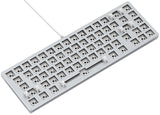 Glorious Gaming GMMK 2 Compact (65%) Barebones (solo carcasa) - Carcasa de teclado gaming mecánico, compacta TKL (65%), aluminio, personalizable, RGB, distribuciones americano / ANSI - Blanco