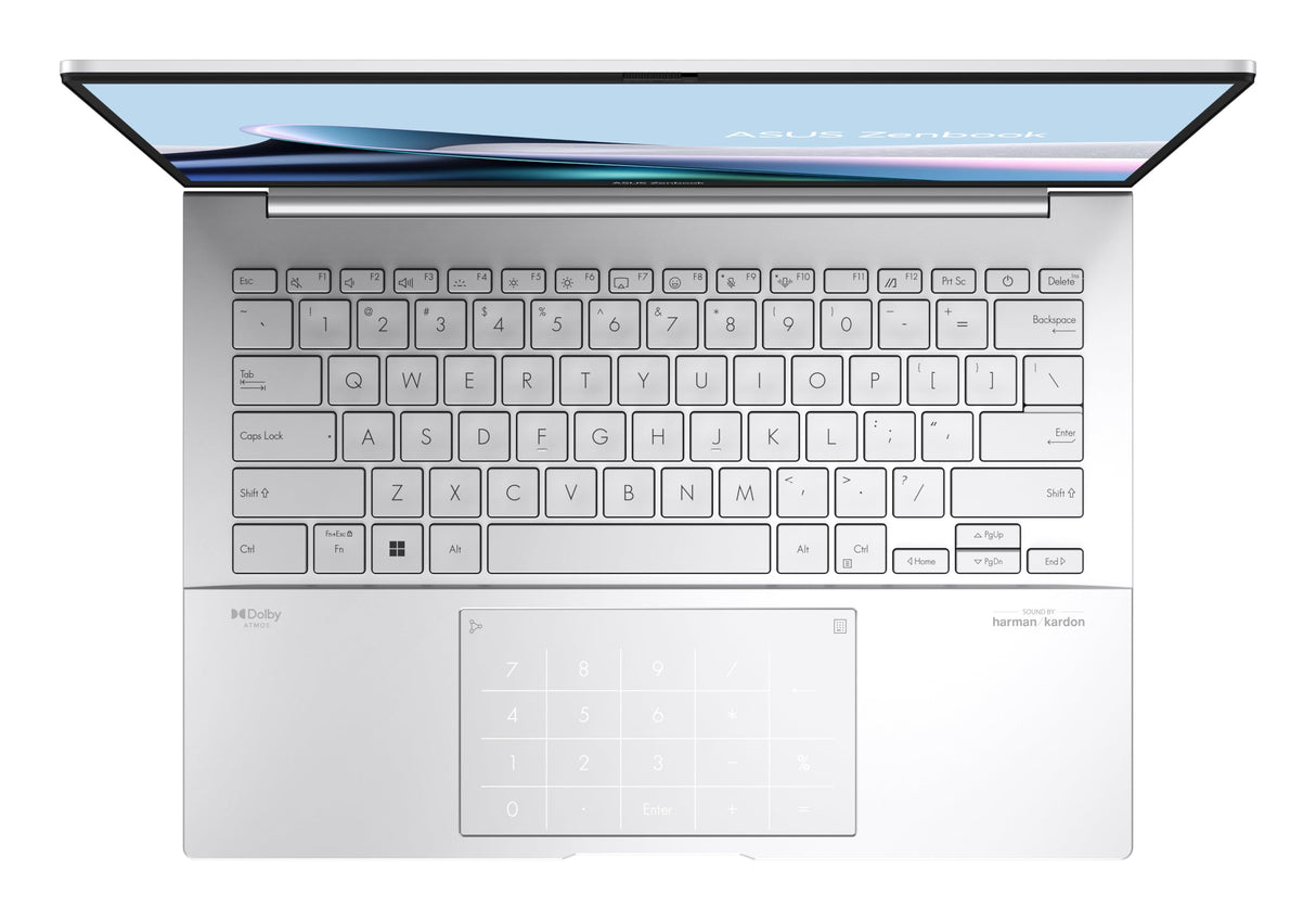 ASUS Zenbook 14 OLED UX3405CA-QD1481W - Ordenador Portátil 14" WUXGA (Intel Core Ultra 7 255H, 16GB RAM, 512GB SSD, ARC 140T, Windows 11 Home) Niebla Plateada - Teclado QWERTY español