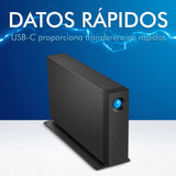 LaCie d2 Professional 30TB — USB‑C Disco Duro Externo de sobremesa, para Mac y Windows — Incluye Rescue Data Recovery