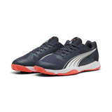 PUMA - Eliminate Turbo, Zapato de Tribunal Interior Unisexo, Parisian Night-PUMA White-Glowing Red,