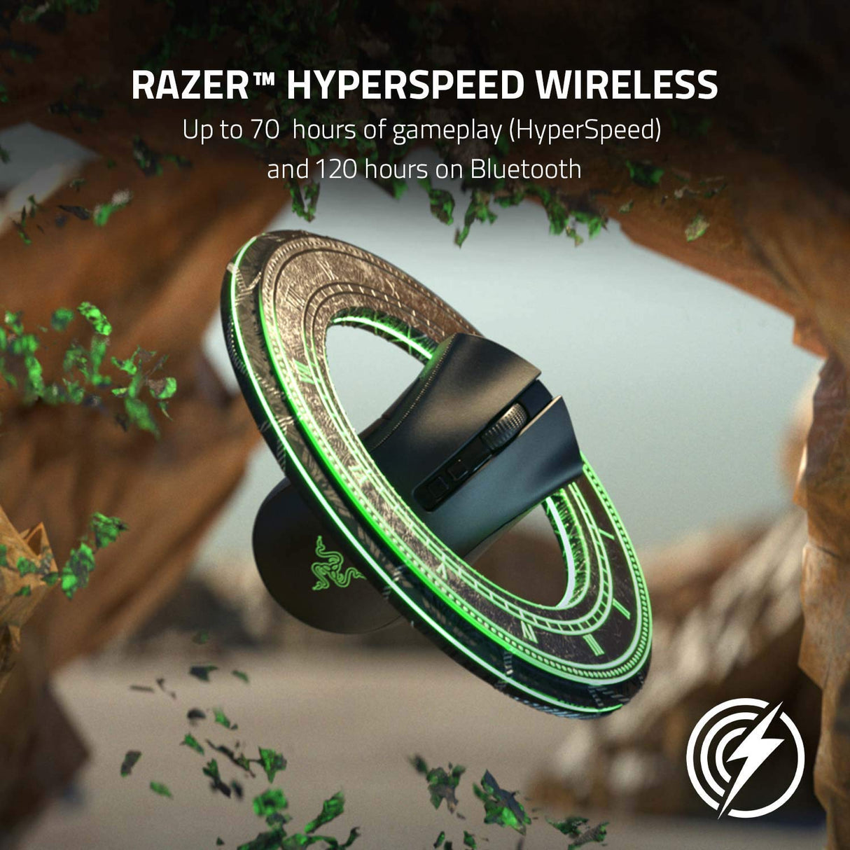 Razer DeathAdder V2 Pro - Ratón Gaming inalámbrico ergonómico (interruptores ópticos, enfoque óptico + sensor de 20K, memoria integrada, programable) Negro