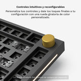 Glorious Gaming GMMK PRO 75% Barebones (solo carcasa) - Teclado gaming mecánico modular, TKL, carcasa de 1,5 kg, RGB, personalizable, switches de 5 pines, distribuciones internacional / ISO - Negro
