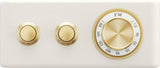 SANGEAN RA-101 Ivory Gold.Altavoz portátil con diseño Retro de Madera y Piel sintética. Bluetooth 5.0. Autonomía 19 Horas con una Carga Completa. AUX-in para Fuentes de Audio externas.