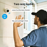 SwitchBot Cámara de Foco para Exteriores 1080P – 10000 mAh, cámara de Seguridad inalámbrica con detección de IA, Impermeable, Funciona con Alexa y Google Home, visión Nocturna a Color, Almacenamiento