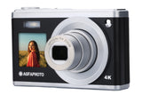 AGFA PHOTO Realishot DC9200 - Cámara Digital Compacta, 24 MP, Video 4K, Zoom Óptico 10X, Pantalla Doble 2.8" + 1.54", Sensor CMOS, Estabilización de Imagen, Batería de Litio - Negro