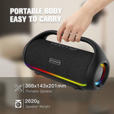 DYNASONIC S90 - Altavoz Bluetooth portatil IPX5 Waterproof. Altavoz Exterior inalambrico. Wireless Stereo. Reproductor de Sonido Potente. Micro-SD, USB.