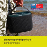 Pure Woodland Altavoz para Exteriores con Bluetooth y Radio Dab+/FM (Resistente al Agua IP67, portátil, batería de 14h jardín y Camping) Verde