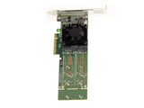 Kalea-INFORMATIQUE Tarjeta controladora M2 PCIe 3.0 x8 para 2 SSD M.2 NVMe M Key. Chipset PLX PEX 8747-32 GB por SSD, 64 G en Total. Perfil Alto y bajo.