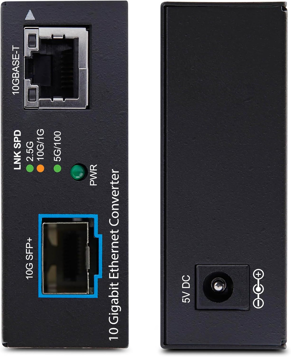 StarTech Conversor de Medios de Fibra Óptica Multigigabit 10GbE con SFP+ Abierto - Cobre a SFP+ 10GBASE-X - 10G/5G/2,5G/1G/100M - TAA