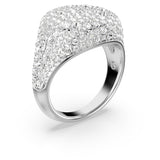 Swarovski Anillo de cóctel Meteora, Blanco, Baño de rodio, 52