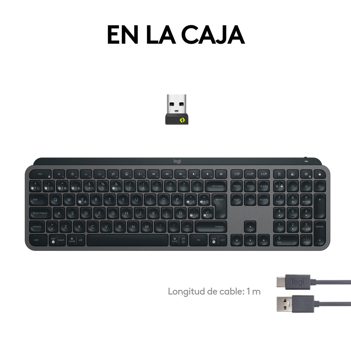 Logitech MX Keys S Teclado inalámbrico, Perfil Bajo, Escritura Fluida Precisa Silenciosa, Teclas Programables, Iluminación, Bluetooth, Carga USBC, QWERTYEspañol