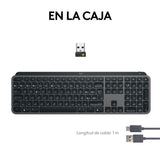 Logitech MX Keys S Teclado inalámbrico, Perfil Bajo, Escritura Fluida Precisa Silenciosa, Teclas Programables, Iluminación, Bluetooth, Carga USBC, QWERTYEspañol