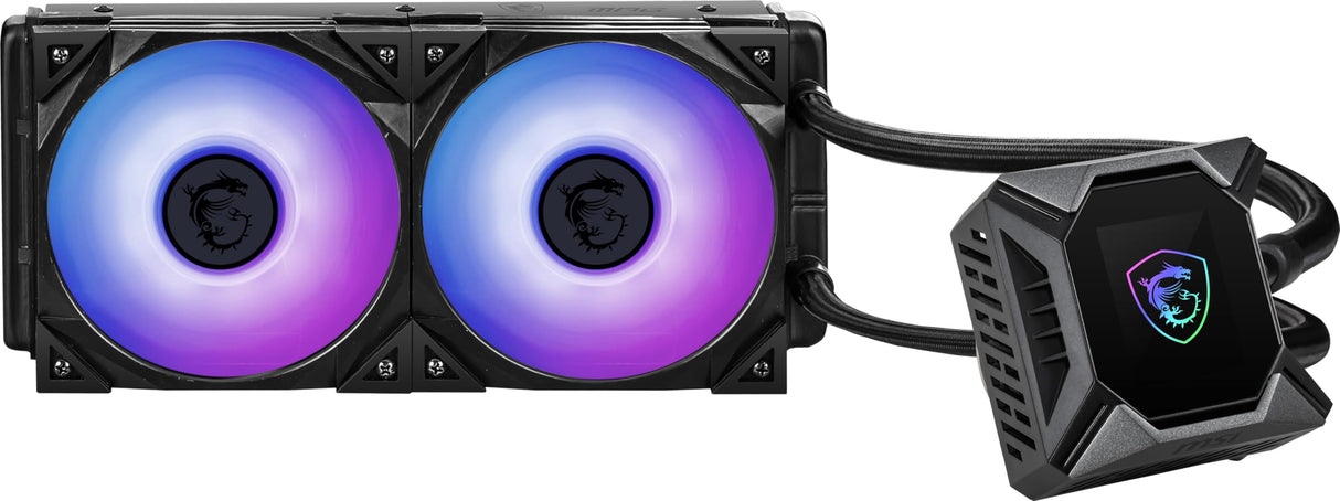 MSI MPG CORELIQUID K240 V2 AIO Refrigeración Líquida CPU - Bomba LCD Ventilador 60mm, 2 Ventiladores ARGB 120mm, Tubos Anti-Evaporación, Refrigeración GI & Software Mystic Light - Admite AMD e Intel