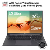 LG Ultra 16UD70R-G.AX59B - Ordenador Portátil, 16 Pulgadas, 16:10 IPS, Sin Sistema Operativo, Ryzen R5, 16 GB RAM, 1TB SSD, 1.6Kg, Hasta 20 Hr de Autonomía, Color Gris Carbón