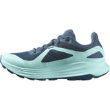 Salomon Ultra Flow Gore Tex Zapatillas Impermeables de Trail Running para Mujer, Resistente al mal tiempo, Amortiguación del asfalto al sendero, Preparada para terrenos mixtos, Deep Dive, 39 1/3