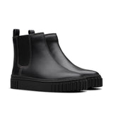 Clarks Premium Mayhill Top Chelsea Botas para mujer, cuero negro, 5 UK, Piel negra, 38 EU