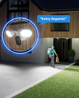 Arlo Floodlight 2K, Cámara Wi-Fi para Exteriores, Calidad 2K HDR, Gran Angular de 160°, visión Nocturna en Color, Sirena de Alarma, comunicación bidireccional, Prueba de Arlo Secure, 1 cámara