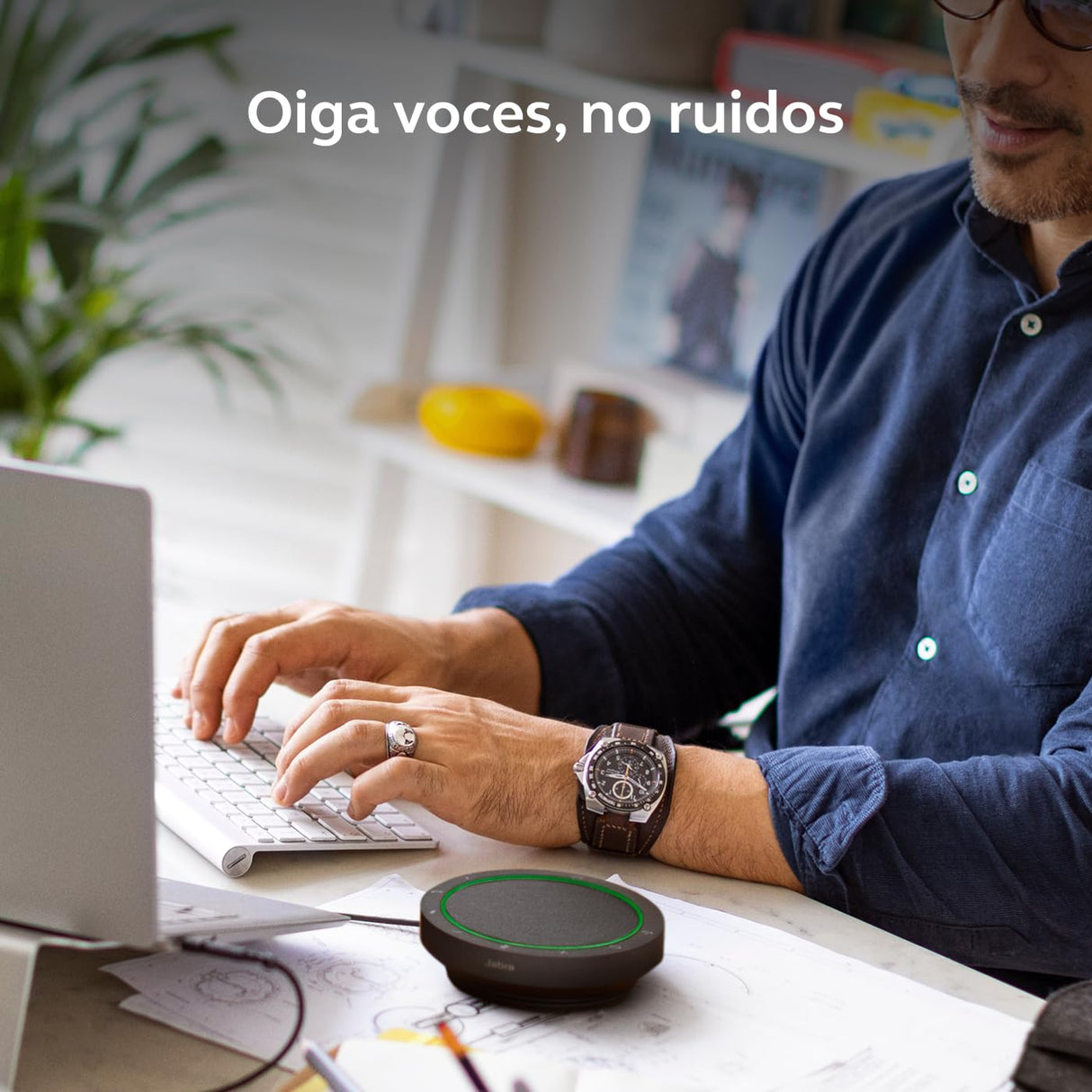 Jabra Speak2 55 Altavoz Inalámbrico Bluetooth - 4 Micrófonos, Cancelación de Ruido, 50 mm de Alto Alcance, Audio de Banda Ancha, Compacto y Portátil - Certificado para Zoom y Google Meet - Gris Oscuro