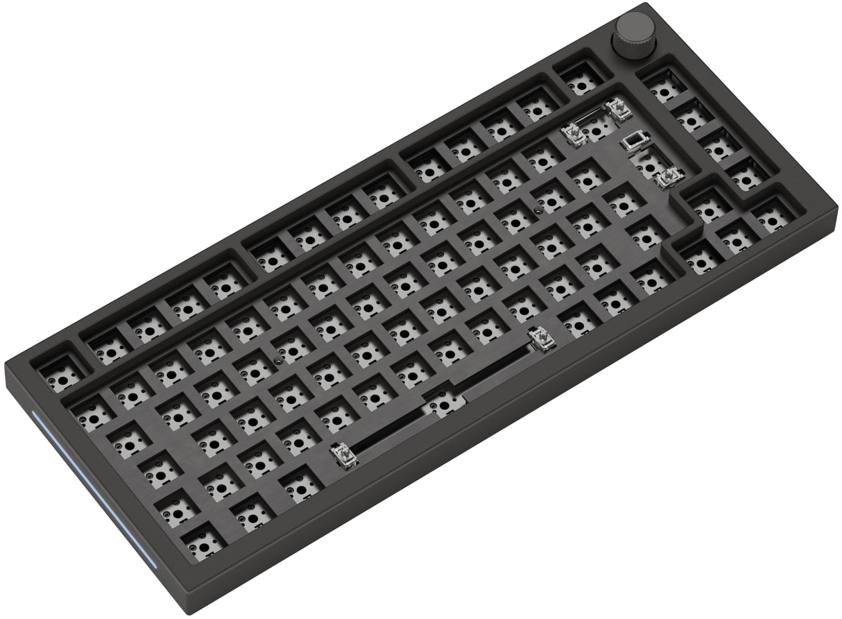 Glorious Gaming GMMK PRO 75% Barebones (solo carcasa) - Teclado gaming mecánico modular, TKL, carcasa de 1,5 kg, RGB, personalizable, switches de 5 pines, distribuciones internacional / ISO - Negro