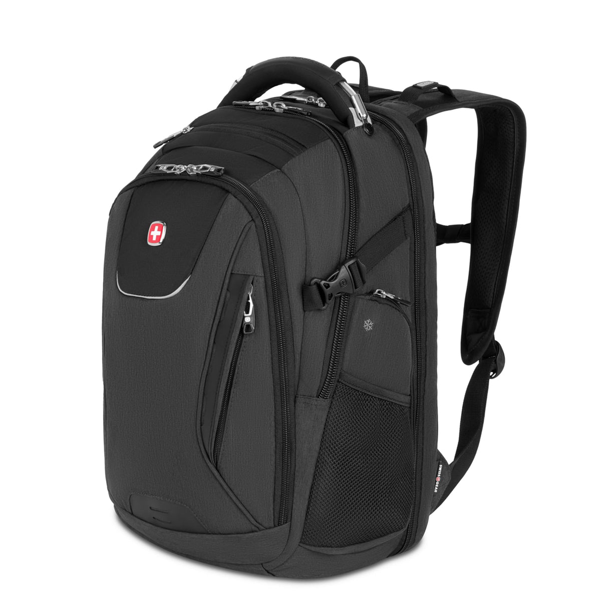 SwissGear Travel Tech Elite Scansmart Laptop Backpack Mochila para portátil, Gris Jaspeado, L para Hombre