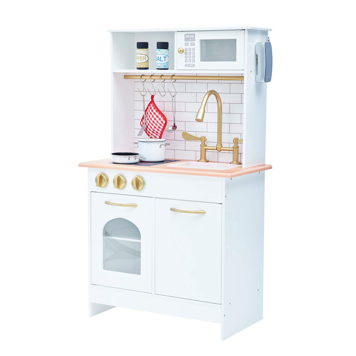 Cocina de juguete de madera blanca Teamson Kids para niños/as TD-12681A