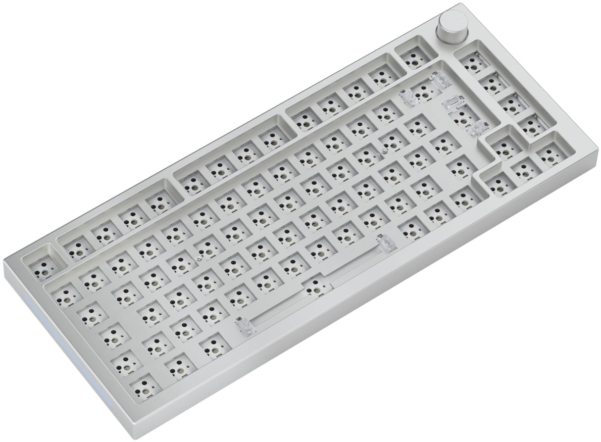 Glorious Gaming GMMK PRO 75% Barebones (solo carcasa) - Teclado gaming mecánico modular, TKL, carcasa de 1,5 kg, RGB, personalizable, switches de 5 pines, distribuciones internacional / ISO - Blanco