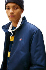 Tommy Jeans Cazadora de entretiempo Hombre Essential Padded con cuello alto, Azul (Dark Night Navy), L