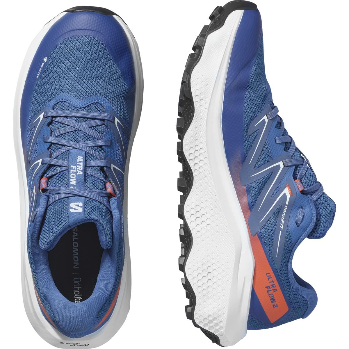 Salomon hombre Ultra Flow 2 GORE-TEX, zapatillas de trail running versátiles y cómodas, perfectas para excursiones y trail running en aventuras al aire libre, Azul oscuro, 40 ⅔