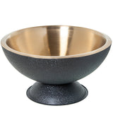 DRW Cuencofriador de Botellas de Acero Inoxidable Oro Mate Cubierta Negro 43x43x22 cm