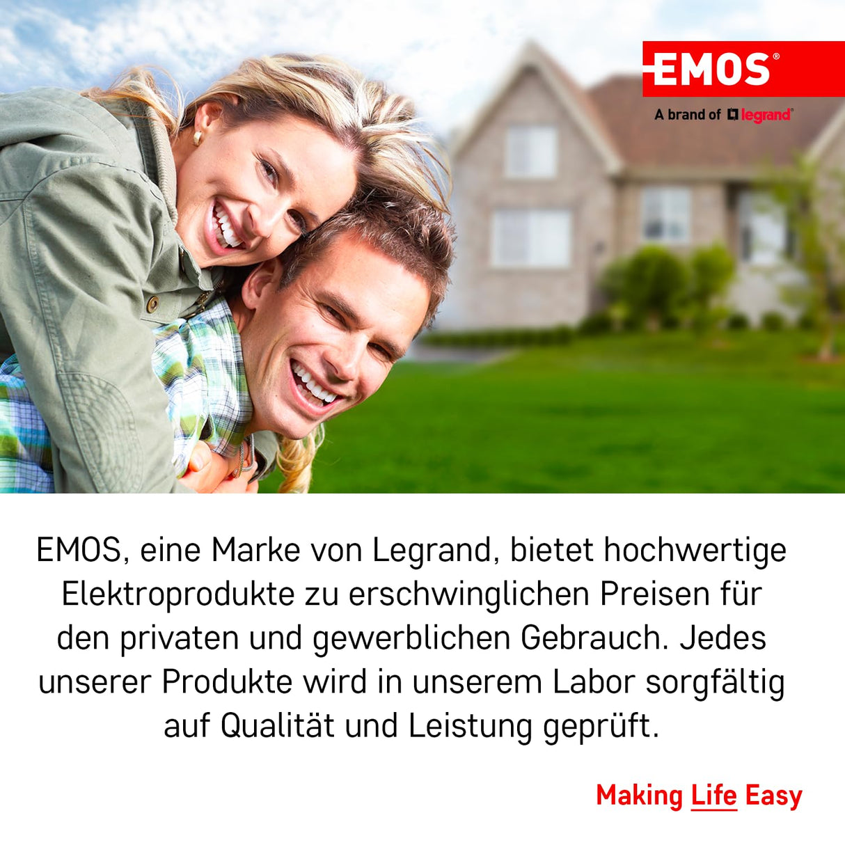 EMOS Cable alargador Schuko de 25 m, Cable de extensión de Goma para Exteriores (IP44), H07RN-F3G 2,5 mm2