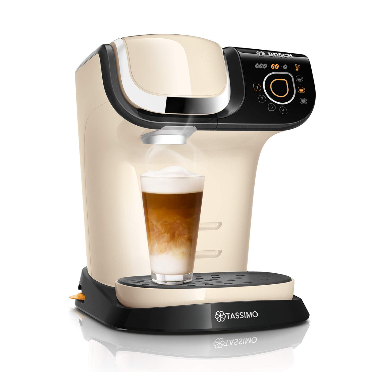Tassimo My Way TAS6507 Cafetera de cápsulas Bosch, con filtro de agua, más de 70 bebidas, totalmente automática, fácil preparación, 1500 W, 1,3 litros, color crema