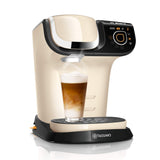 Tassimo My Way TAS6507 Cafetera de cápsulas Bosch, con filtro de agua, más de 70 bebidas, totalmente automática, fácil preparación, 1500 W, 1,3 litros, color crema