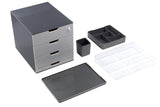 Durable 338558 Caja para café COFFEE POINT BOX para organizar cápsulas de café, sobres de azúcar,cucharillas, servilletas, bolsas de té y mucho más, antracita