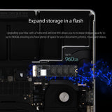 Transcend 960GB JetDrive 850 SSD (sin Carcasa) para MacBook Air 11" y 13" (Mid 2013 – 2017), MacBook Pro Retina 13" y 15" (Late 2013 – Mid 2015) hasta 1600/1400 MB/s TS960GJDM850