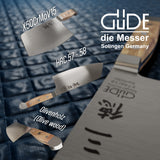 Güde Solingen-Chai Dao, Cuchillo de Cocina Forjado, 16 cm, Madera, Alpha-Olive-Doble virola, Hecho a Mano en Alemania, Chrome Steel