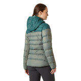 Helly Hansen W Verglas Glacier Down Jacket Abrigo, 485 Grey Cactus/Dark Creek, XS para Mujer