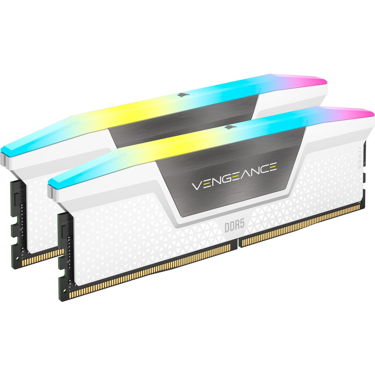 CORSAIR Vengeance RGB DDR5 RAM 64GB (2x32GB) 6000MHz CL30 Intel XMP iCUE Memoria de Ordenador Compatible - Blanco (CMH64GX5M2B6000C30W)