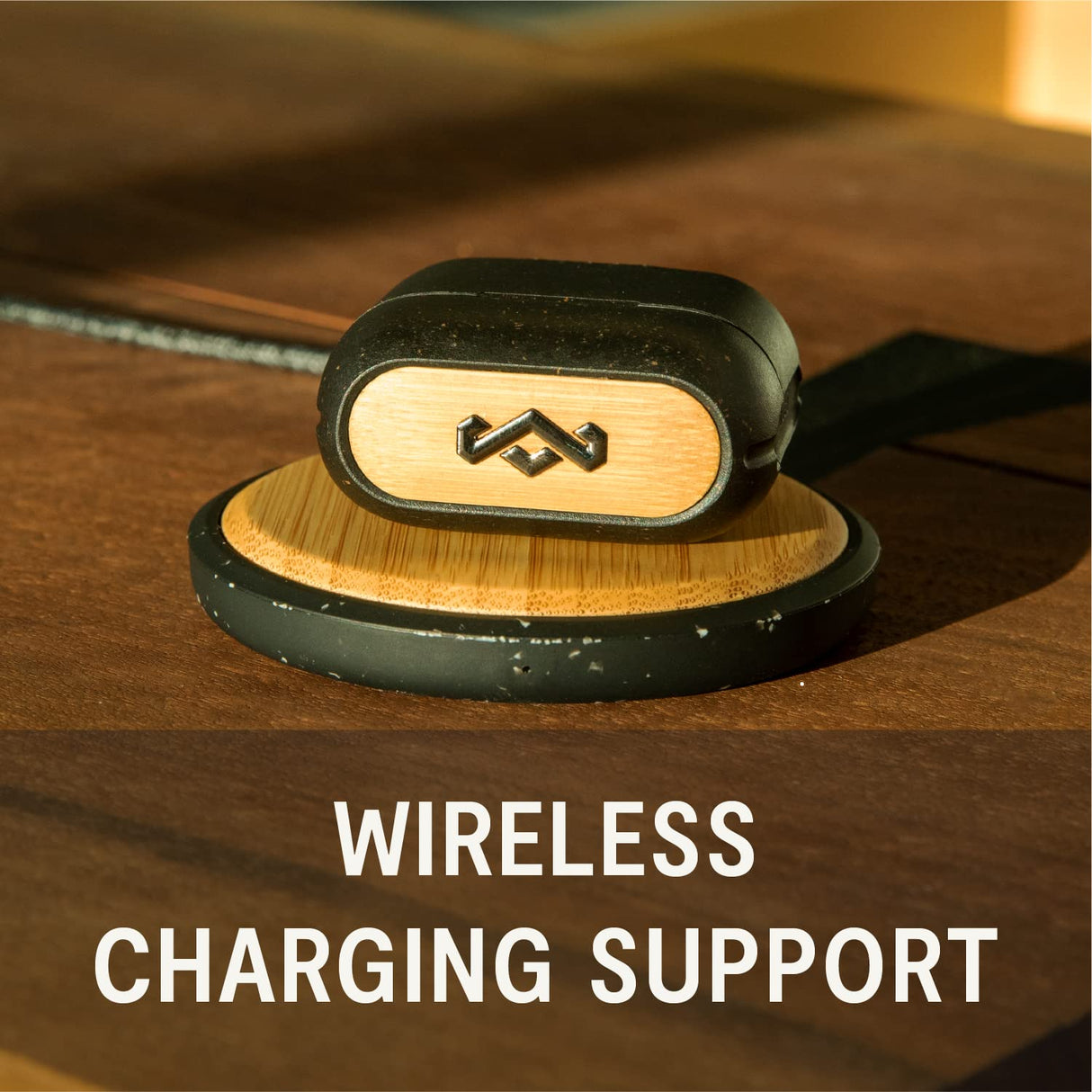 Marley House of Redemption ANC 2 Auriculares Inalámbricos con Cancelación Activa de Ruido - IPX5 True Wireless, 24H de Reproducción, Bluetooth con Micrófono, Control Táctil, USB-C, Negro