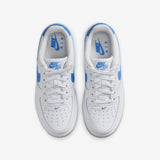 NIKE Air Force 1 (GS), Sneaker, White Gum Light Brown Blue Beyond, 38 EU
