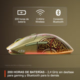 SteelSeries CS2 Dragon Lore Edition ratón inalámbrico Gaming - Counter-Strike - 2,4GHz y Bluetooth - Sensor óptico 18000 dpi TrueMove Air - hasta 200 h de batería - 80M de clics
