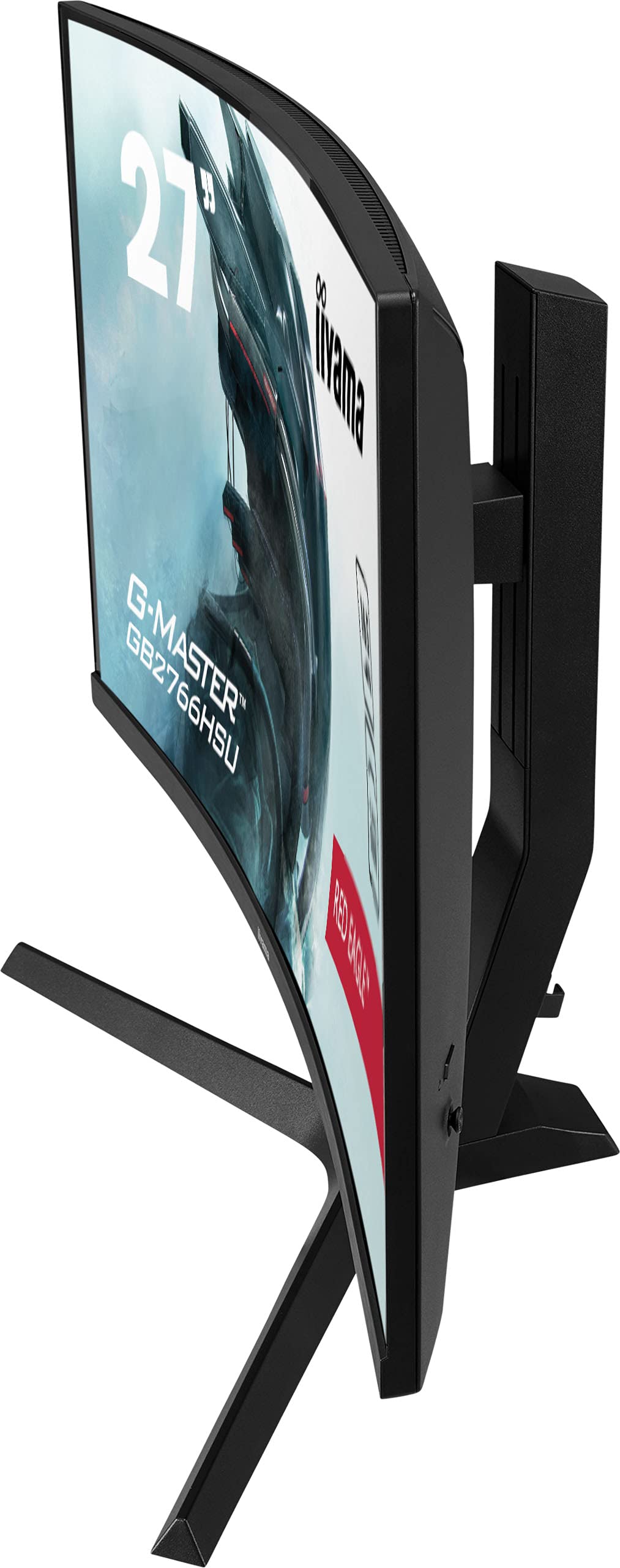iiyama GB2766HSU-B1 27" Panel VA, Curvo Gaming 1500R, G-Master Red Eagle, FreeSync Premium, 1920x1080, 165Hz, 250cd/m², DisplayPort, 2xHDMI, 1ms MPRT, Altavoces, USB-HUB (2x2.0), Black Tuner