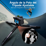 Rollei Rock Solid Alpha XL Mark III, 193cm Tripode Fibra de Carbono Profesional para Cámaras con Capacidad de Carga de 40kg Camera Tripod Negro con Cabezal Nivelador para DSLR Videocámara