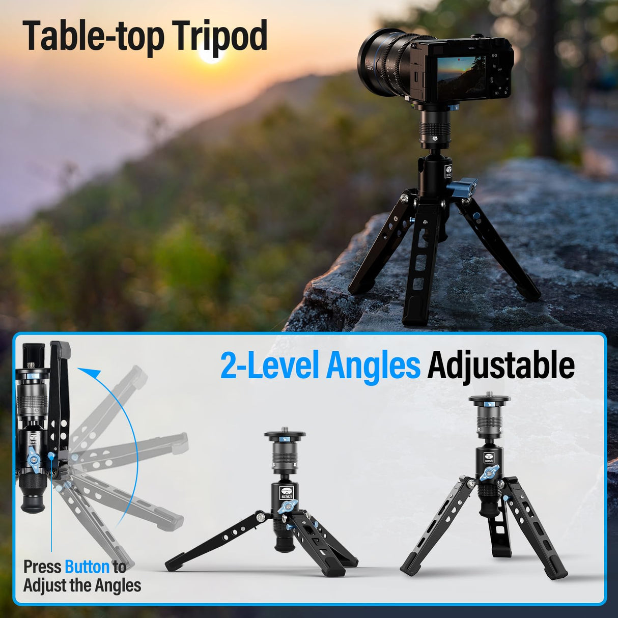 SIRUI Monopié para Cámara SVM-145, Monopié de Fotografía de Carbono de 145cm con Pies, Ajuste Rápido de Altura en un Solo Paso, Monopié de Viaje para DSLR, Carga Máxima 22 Libras
