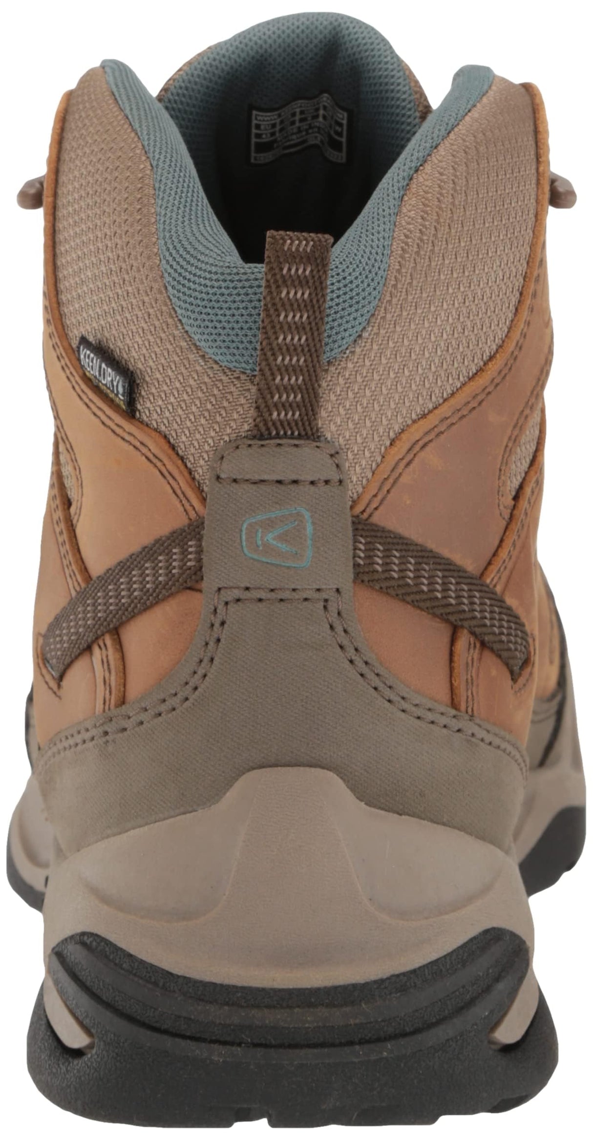 KEEN Circadia Mid Waterproof, Botas para Senderismo Mujer, Toasted Coconut/North Atlantic, 38.5 EU