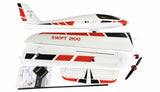 Amewi AMXPlanes Swift 2100 Motovelero EPO PNP, Blanco-Rojo