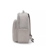Kipling Seoul - Mochila para laptop de 15 pulgadas para mujer, duradera, espaciosa con correas acolchadas para el hombro, mochila escolar (paquete de 1), Gris Gris, L, Seoul - Mochila para portátil de