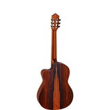 ORTEGA Classical Guitar The Privat Room 44 incluye funda y Correa de cuero con Apoyabrazo Electronic NT Natural STRIPEDSU.CE