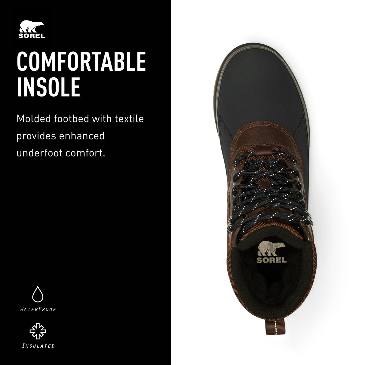 Sorel Ankeny 2 Boot Plus WP, Botas de invierno impermeables, Hombre, Tobacco Black Collection 2024 2025, 46 EU