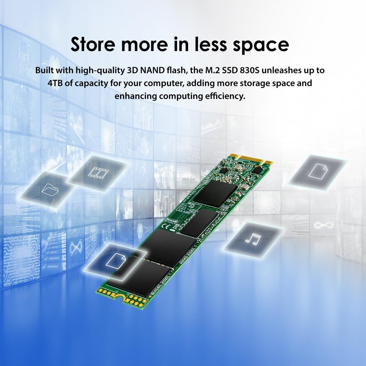 Transcend MTS830S – Disco Solido Interno de 1TB M.2 2280 SATA III 6 GB/s (Lectura hasta 560 MB/s)