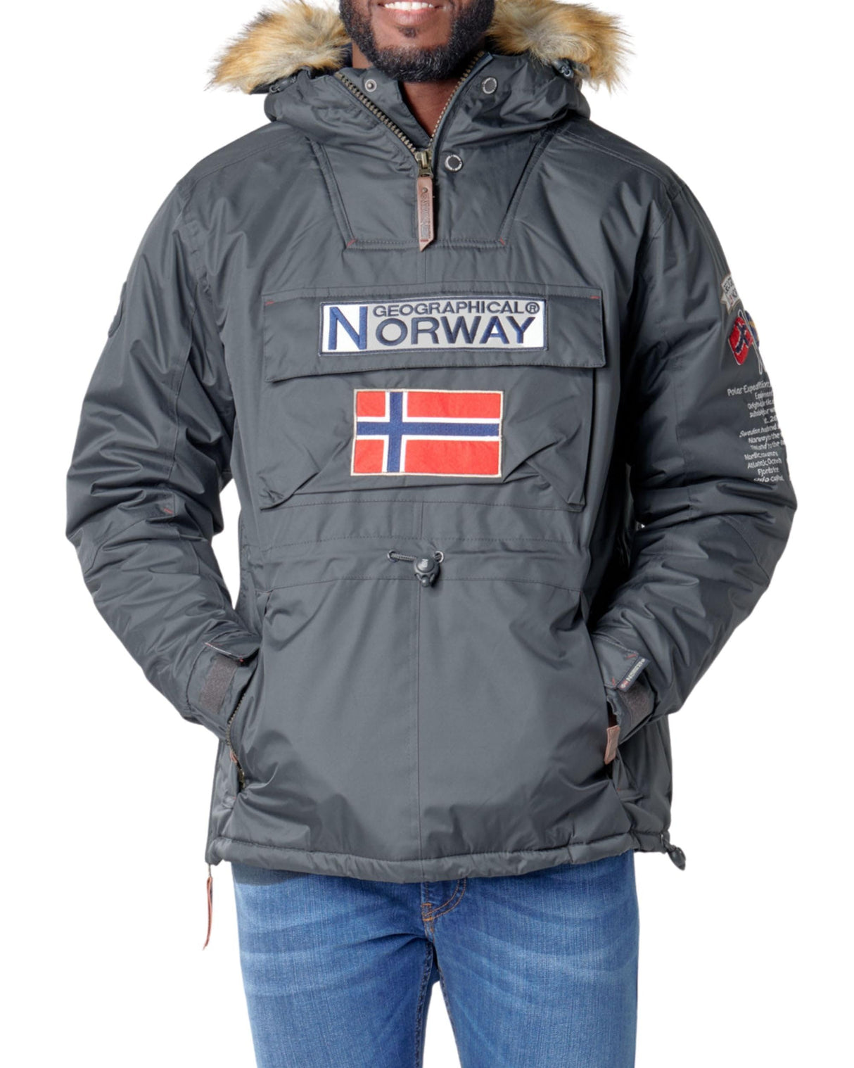 Geographical Norway - Parka De Hombre Boomerang GRIS OSCURO M